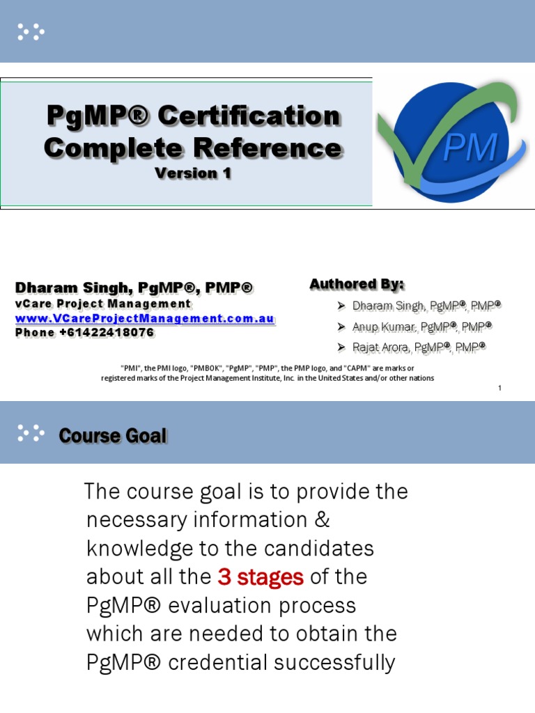 PGMP Complete Reference Sample | PDF | Project Management Professional ...