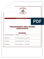 4-GP-PH-01 Procedimiento para Pruebas Idrostaticas