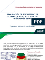 Regulacion de Etiquetado de Alimentos Bajo El 21 CFR 101