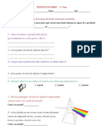 Objetos Translúcidos, Opácos e Transparentes 2 - Estudo Do Meio 3º Ano