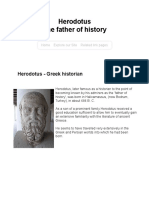 Herodotus Greek Historian Father of History