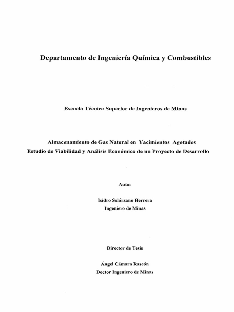 Almacenamiento de Gas Natural en Yacimientos Agotados | PDF | Consumo  mundial de energía | Energía renovable