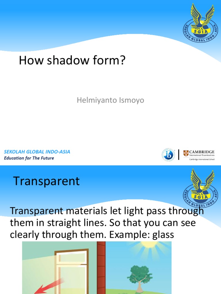 Understanding Shadow Formation | PDF | Language Arts & Discipline ...