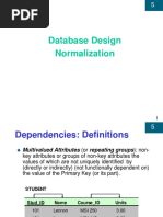 Database Design Normalization