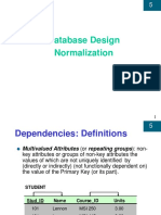 Database Design Normalization