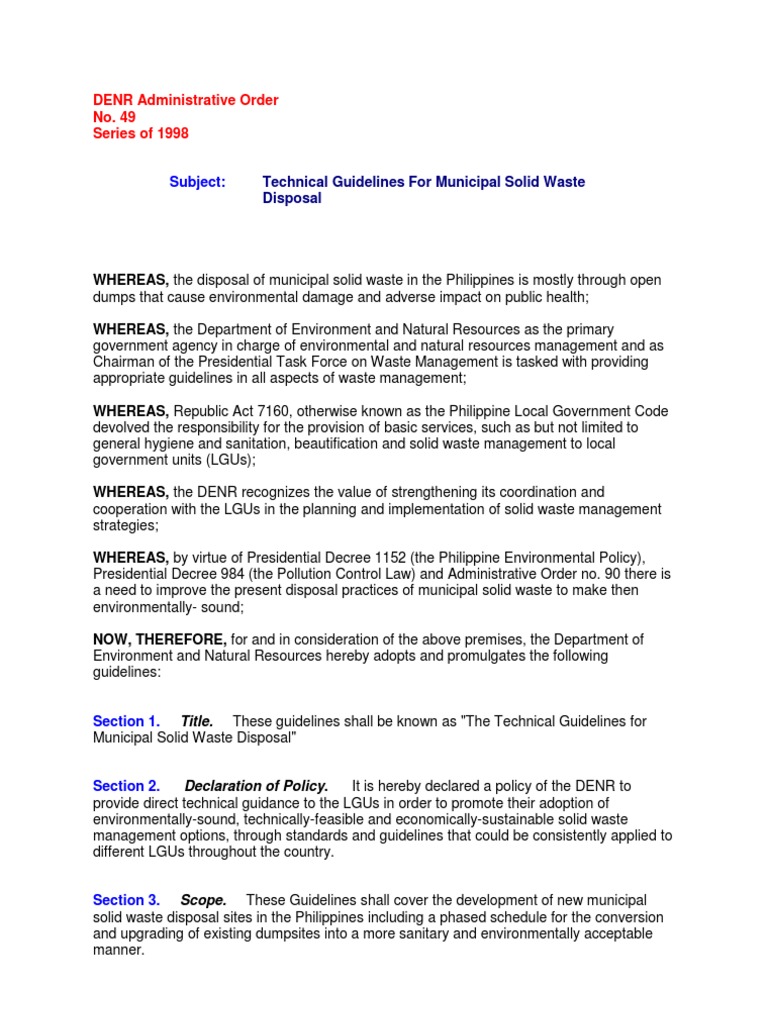 Municipal Solid Waste Management | PDF | Landfill | Waste Management