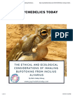 The Ethical and Ecological Considerations of Inhaling Bufotoxins From Incilius Alvarius