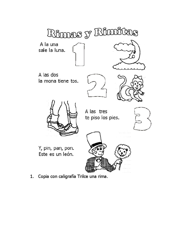 Dibujos Rimas | PDF | Artes del Lenguaje y Comunicación | Arte