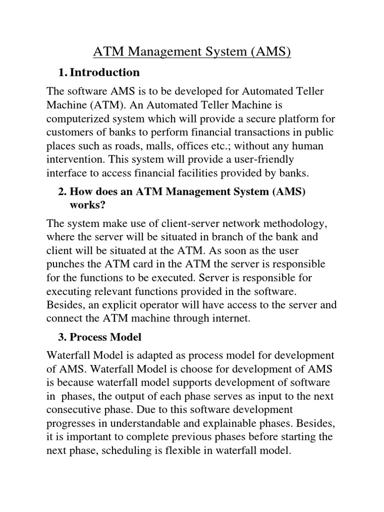 ATM Management System | PDF | Automated Teller Machine | Software Testing