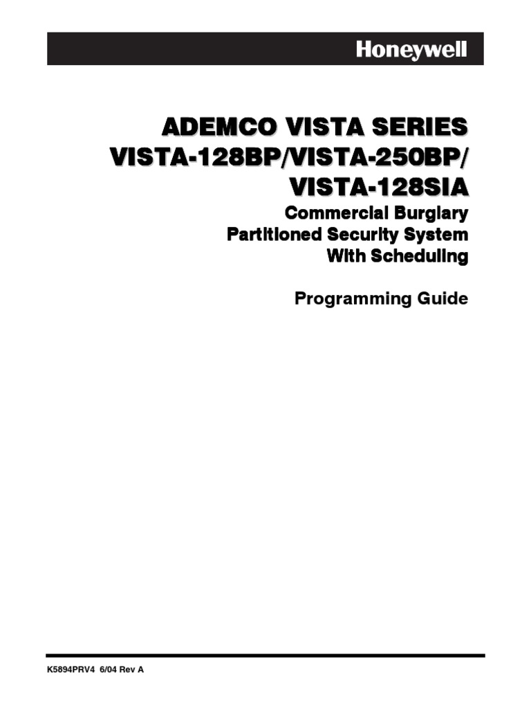Vista128BP Programming Guide PDF Information