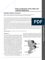 Relationship in Between Compression of The Rollers and Contact Area Width and The Clamp Force