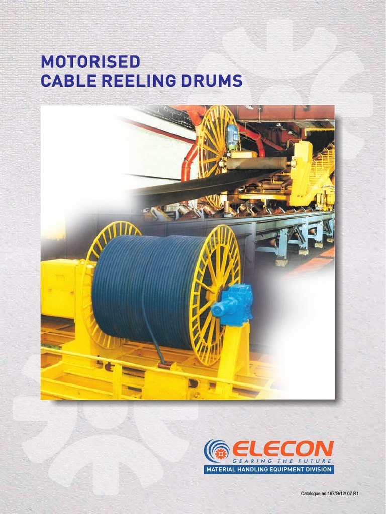 Elecon Cable Relling Drum Catalogue PDF PDF Transmission (Mechanics) Gear