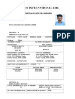 Cosmos International LTD.: Personal Particulars Form