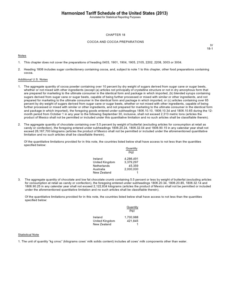 Harmonized Tariff Schedule of The United States (2013) Annotated For