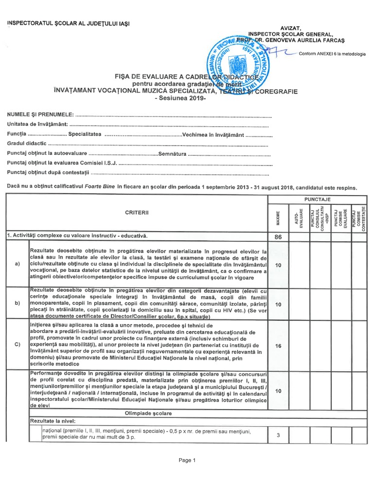 Fisa Gradatie De Merit Muzica Teatru Coregrafie 2019