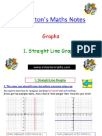 Mr Barton's Notes on Straight Line Graphs