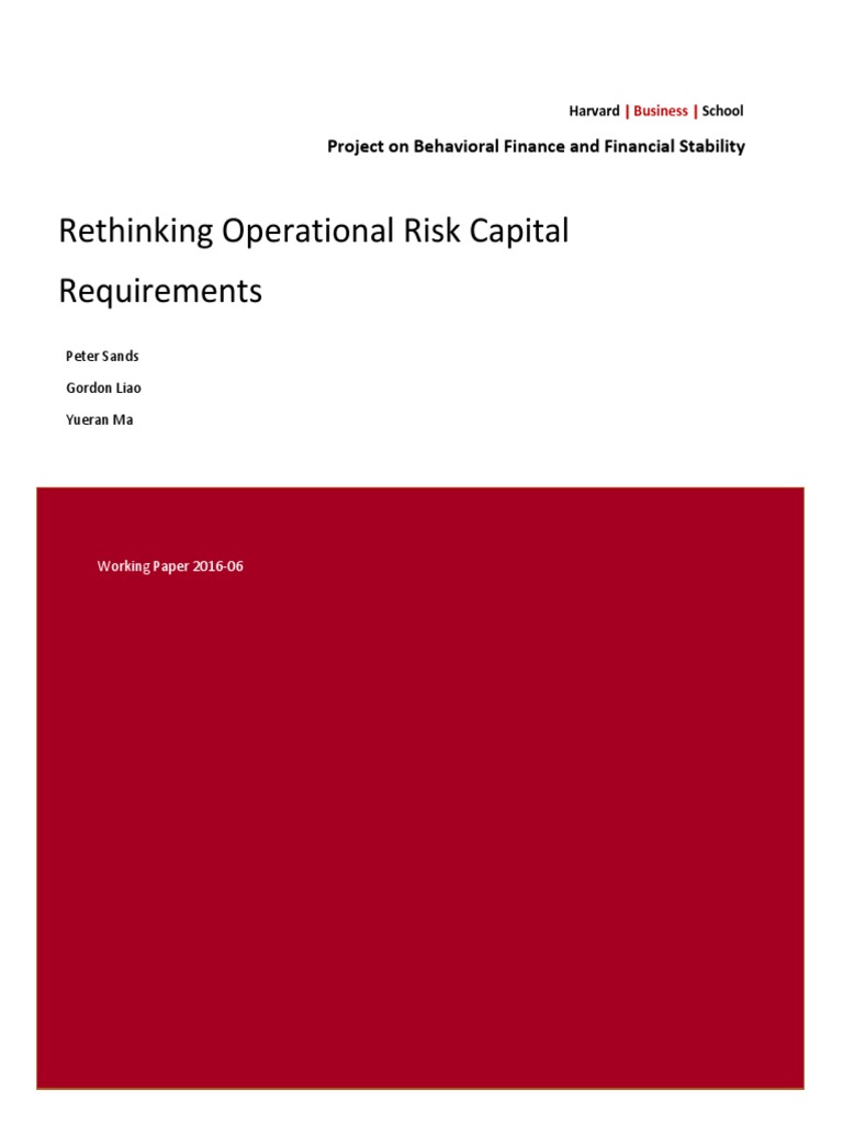 Rethinking Operational Risk Capital | PDF | Operational Risk | Basel Ii