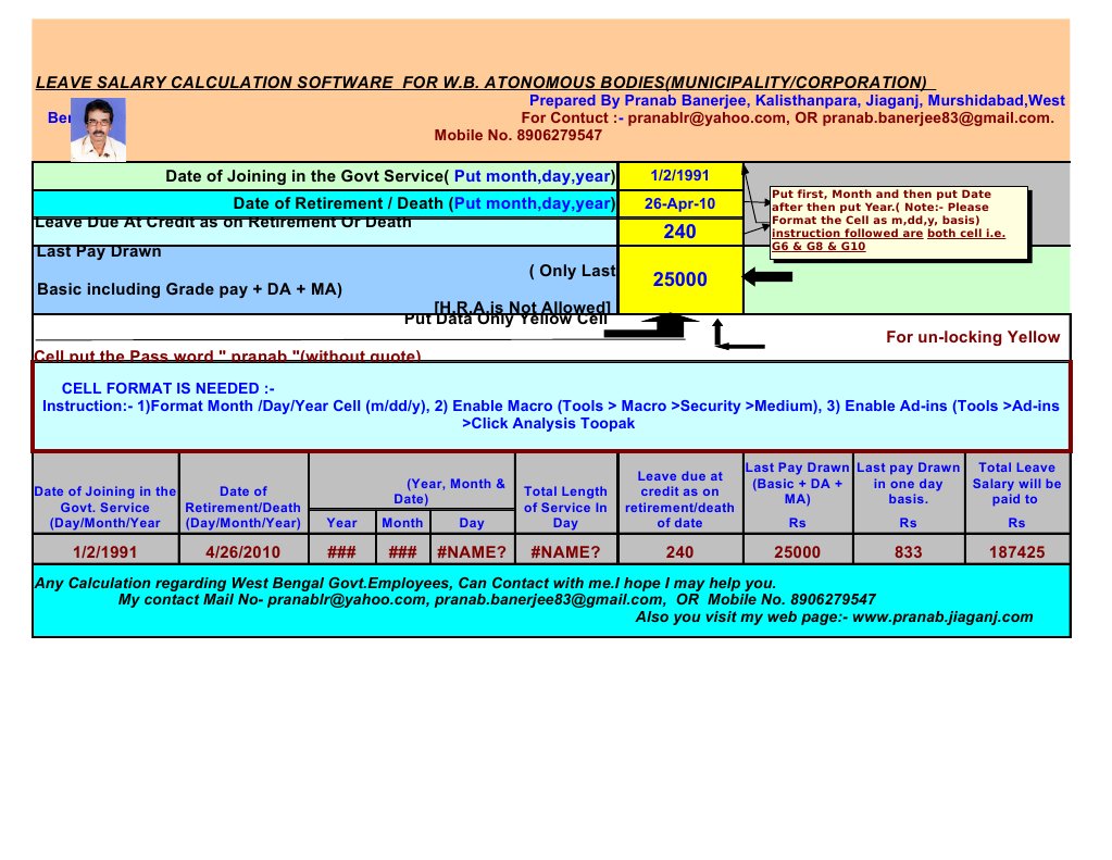 Leave Salary Calculation for W.B. Employees | PDF | Computing | Software