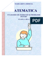 Margareta Bercea - Culegere de Exercitii Si Probleme de Matematica Clasa a III - A