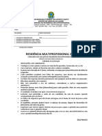 Prova Residência Multiprofissional Psicologia Hospitalar e da Saúde UFES 2015