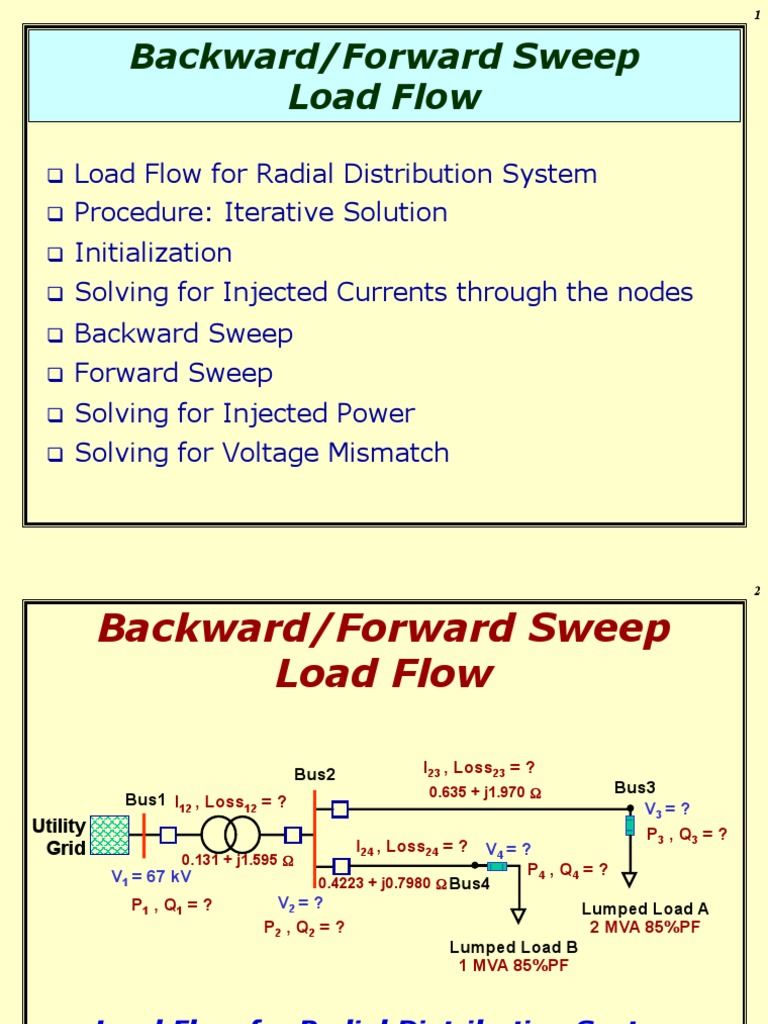 Backward/Forward Sweep Load Flow: Q Q Q Q Q Q Q Q | PDF | Ac Power ...