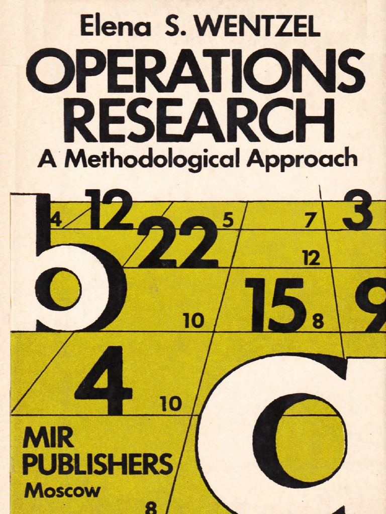 Wentzel Operations Research Mir 1983 PDF Mathematical Optimization