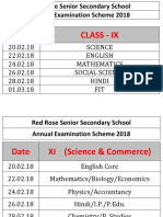 Annual Exam Scheme 2018 9 & 11 PDF