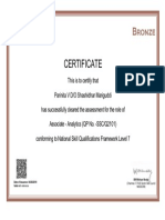 Certificate: BVR Mohan Reddy Date of Issuance: 04/26/2019 Valid With Reference