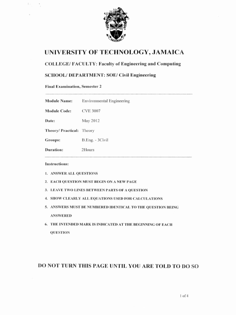 Environmental Engineering 2012 | PDF | Sewage Treatment | Environmental ...