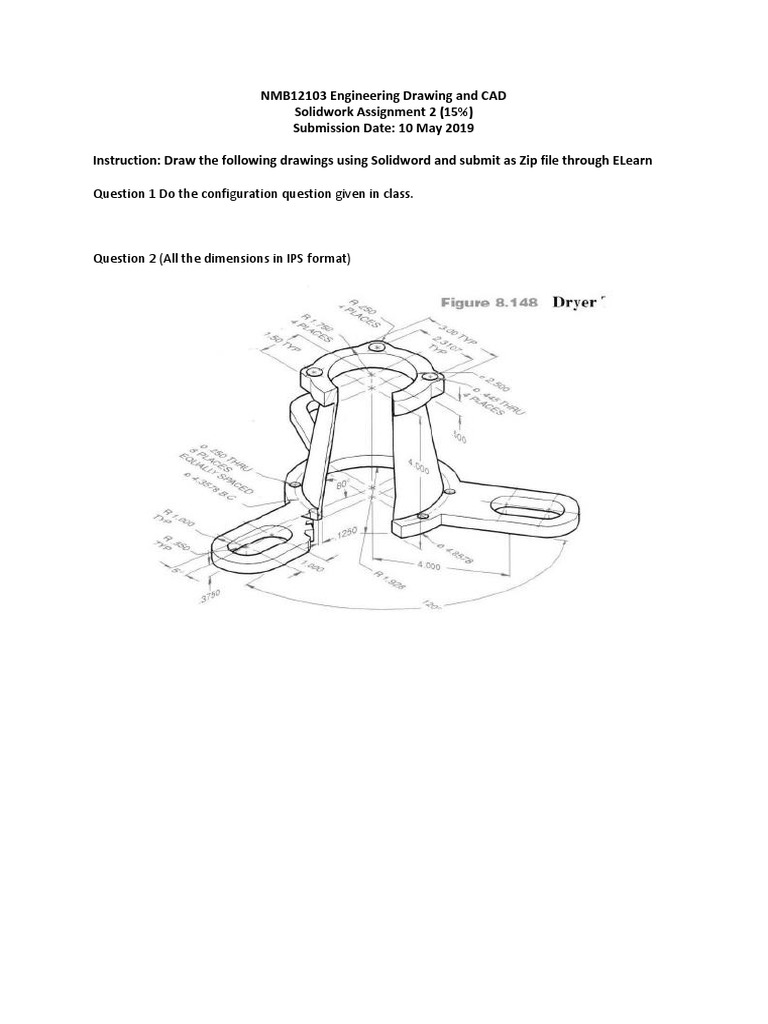 Solidworks CAD Assignment Guide | PDF