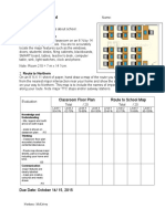 Geography of School: Classroom Floor Plan Route To School Map