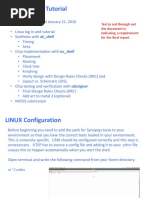 Synopsys ASIC Tutorial: Text in Red Through Out The Document Is Indicating A Requirement For The Final Report