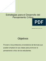 estrategias para el desarrollo del pensamiento critico