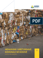 Menaxhimi I Mbeturinave Komunale Ne Kosove Raport Mbi Gjendjen 2018