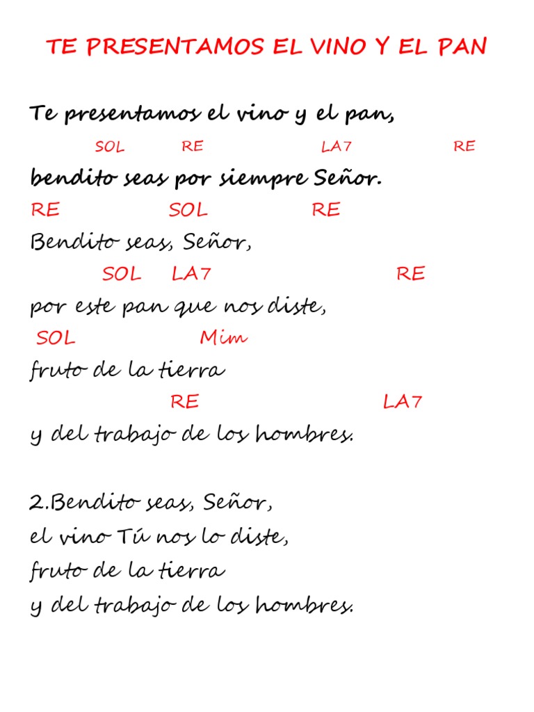 Te Presentamos El Vino y El Pan PDF