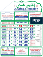 Anjuman e Hussaini Calendar, 2019
