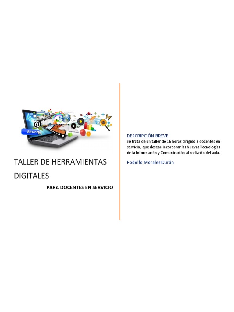 Taller de Herramientas Digitales para Docentes en Servicio | PDF ...