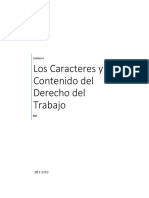 Los Caracteres y Contenido Del Derecho Del Trabajo