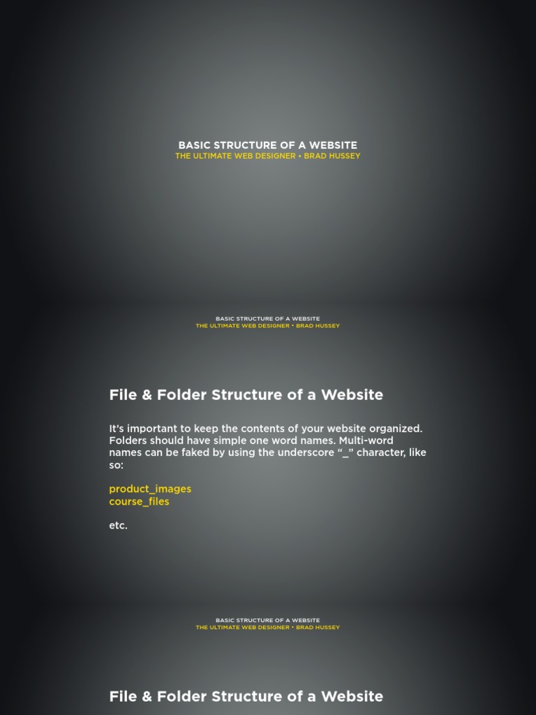 Basic Structure of A Website: The Ultimate Web Designer - Brad Hussey ...