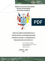 Regulación jurídica de la maternidad disociada en el Perú