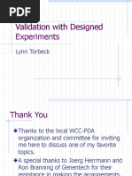 Torbeck, L - Validation With Designed of Experiments (APRESENTAÇÃO)