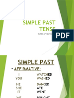 Simple Past Tense: Types of Sentences