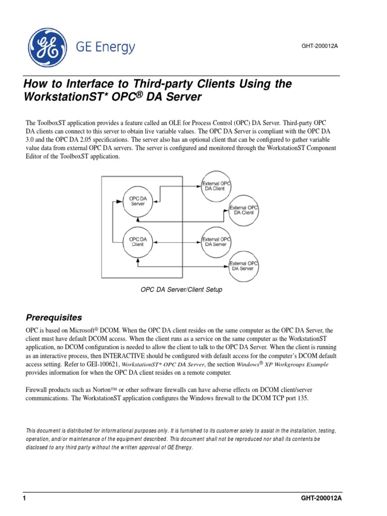 GHT-200012 How To Interface To Third Parties Using WorkstationST OPC DA ...
