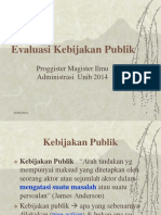 Evaluasi Kebijakan Publik