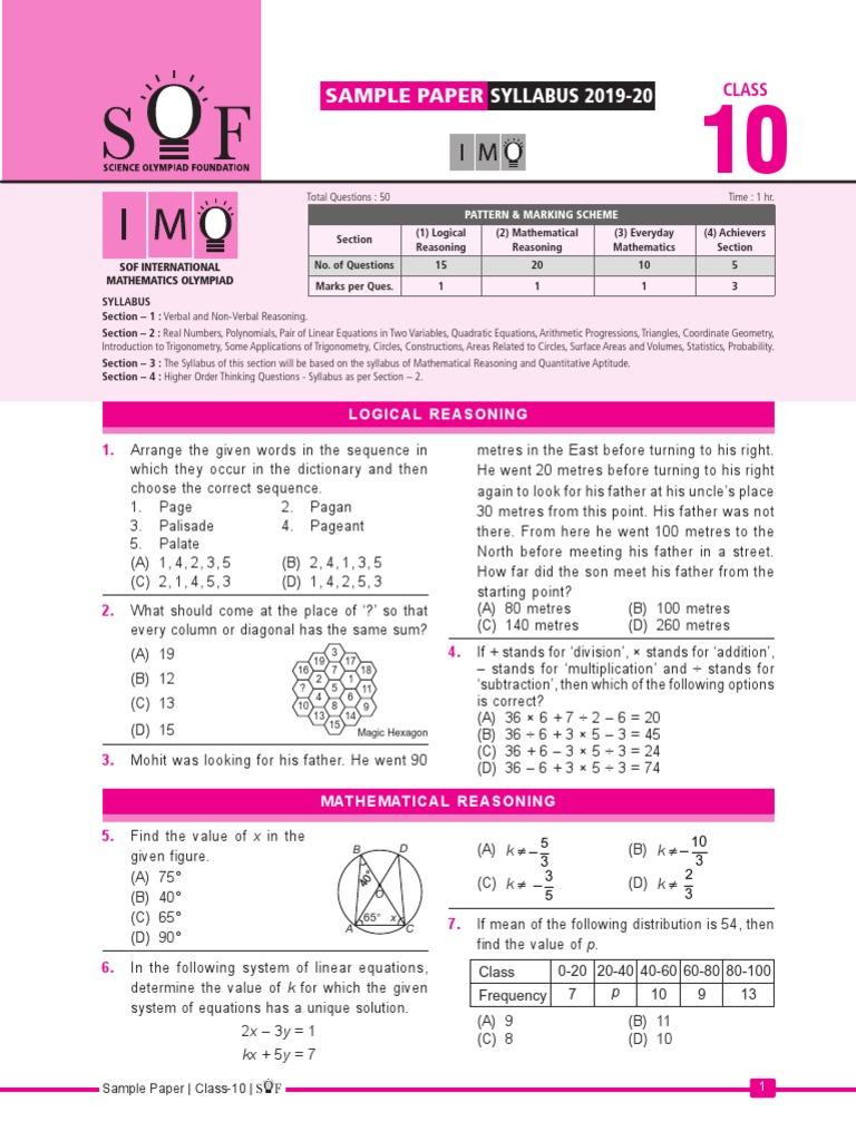 Class 10 PDF | PDF | Equations | Area