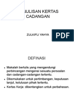 PENULISAN KERTAS CADANGAN