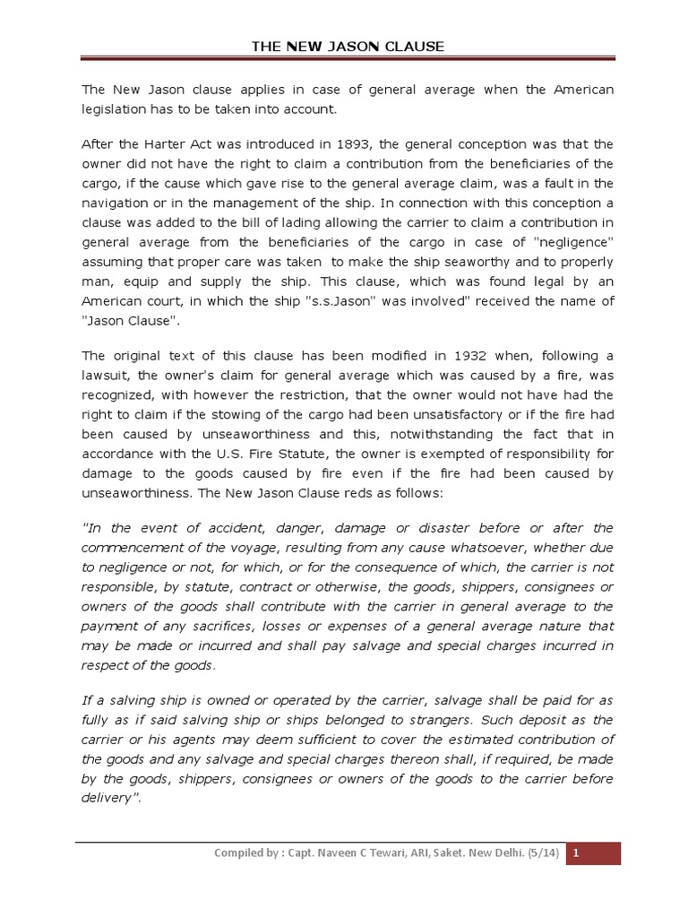 The New Jason Clause PDF Justice Crime & Violence