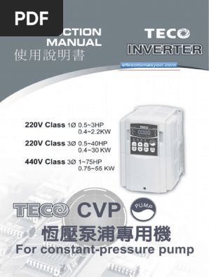 Teco Cpv Series User Manual Power Inverter Fuse Electrical
