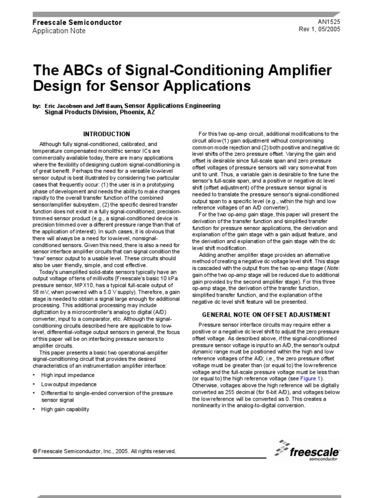 Signal Conditioning PDF Operational Amplifier Amplifier
