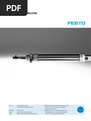 Festo Industrial Pneumatic Cylinder DSNU 5/8"-1.5 Festo Industrial Pneumatic Cylinder DSNU 5/8"-1.5